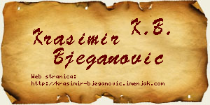 Krasimir Bjeganović vizit kartica